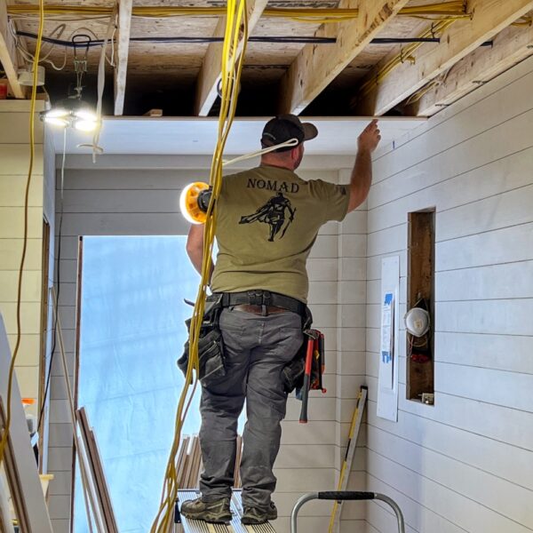 Matt Nickel Gapping Ceiling (Photo: R.P. Murphy)