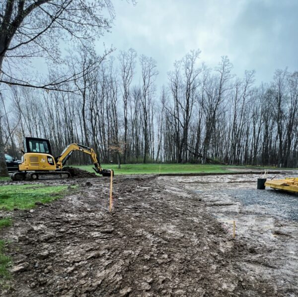 Excavating Tennis Net Near Icehouse (Photo: R.P. Murphy)