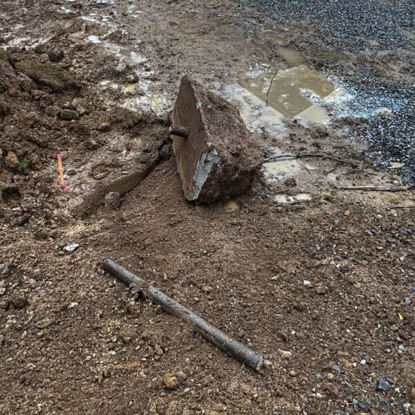 Old Post and Concrete Footer (Photo: R.P. Murphy)