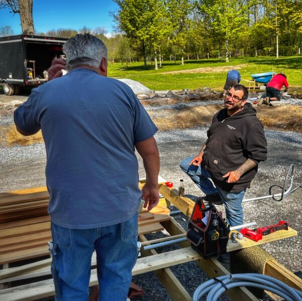 Brandon Wiring​ the Hot Tub (Photo: Geo Davis)