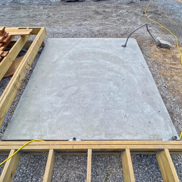 Hot tub Slab Slab Cured and Stripped (Photo: R.P. Murphy)