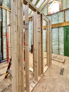 January 2023 Framing Flashback: Framing Icehouse Interior Walls (Photo: R.P. Murphy)