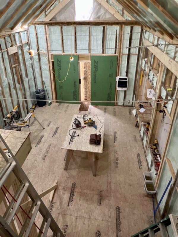 January 2023 Framing Flashback: Framing Icehouse Interior Loft (Photo: R.P. Murphy)