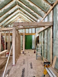 January 2023 Framing Flashback: Framing Icehouse Interior (Photo: R.P. Murphy)