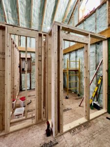 January 2023 Framing Flashback: Framing Icehouse Interior Walls (Photo: R.P. Murphy)