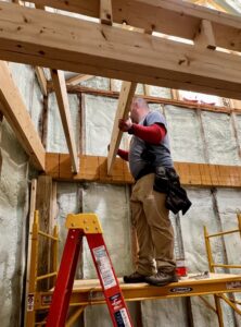 January 2023 Framing Flashback: Matt Framing Bathroom Ceiling (Photo: R.P. Murphy)