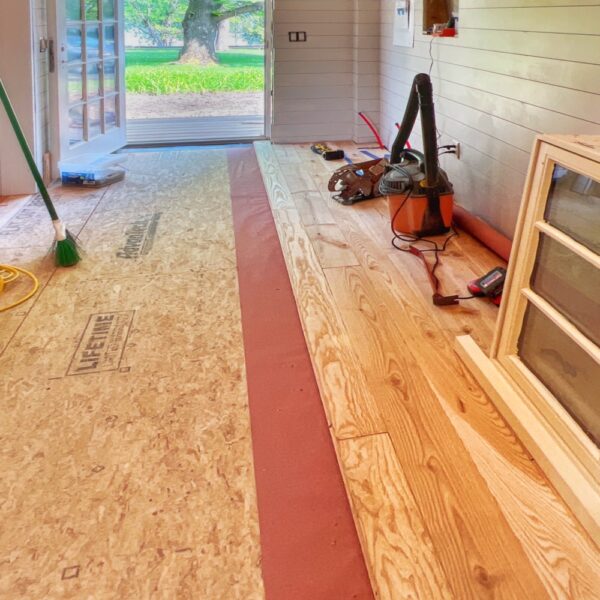 Installing Variable Width Flooring (Photo: R.P. Murphy)