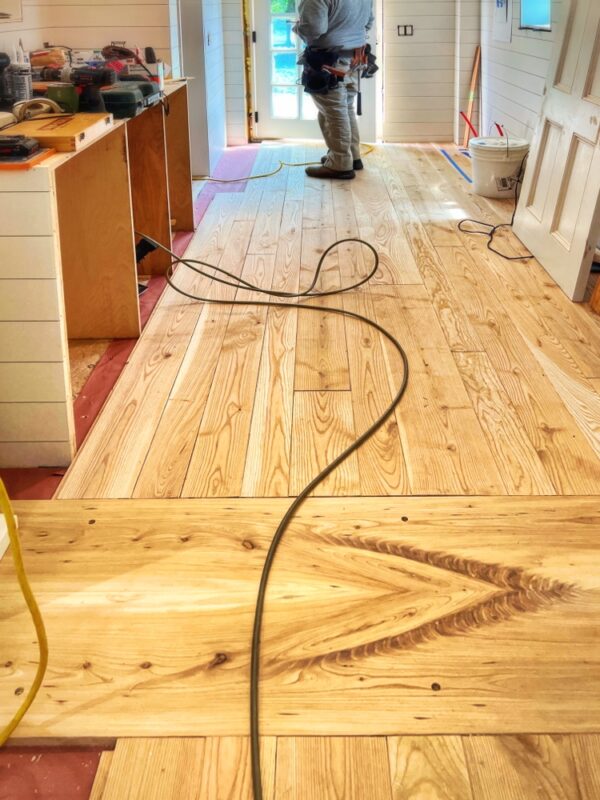 Installing Variable Width Flooring (Photo: R.P. Murphy)