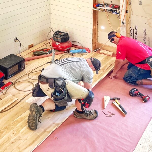 Installing Variable Width Flooring (Photo: R.P. Murphy)