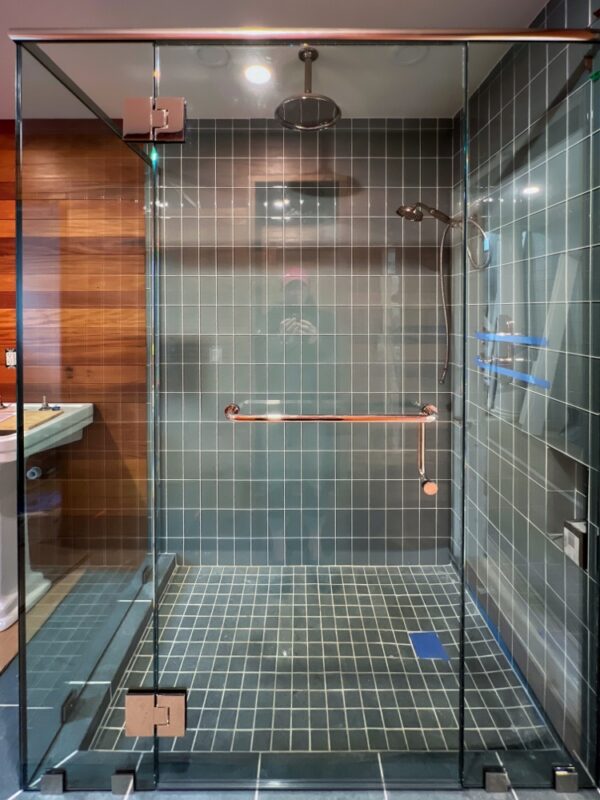 Glass Shower Enclosure Installed (Photo: R.P. Murphy)