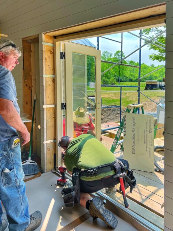 Installing West Elevation Doorway (Photo: R.P. Murphy)