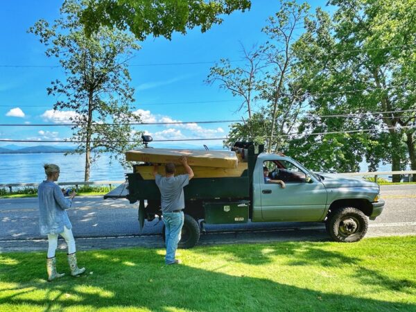 Susan Supervises Yard Sale Cleanup (Photo: Geo Davis)