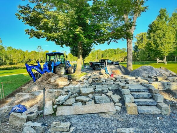 Hardscaping an Icehouse Oasis from Repurposed Stone (Photo: Geo Davis)