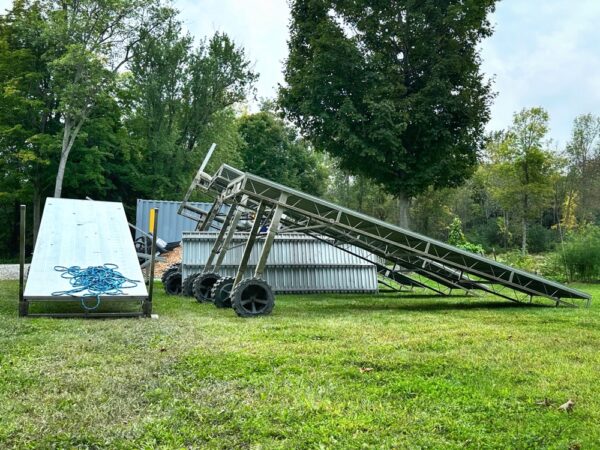 Docks Temporarily Stored Behind Barns (Photo: Geo Davis)