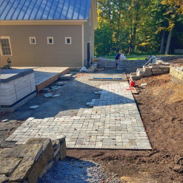 Calvin Solving the Paver Puzzle (Photo: Tony Foster)