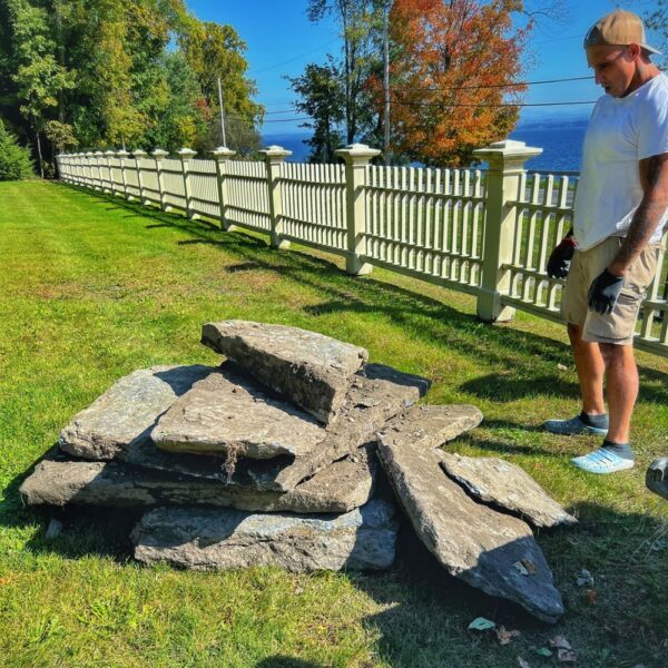 Tony Helps with Sidewalk Upgrade (Photo: R.P. Murphy)