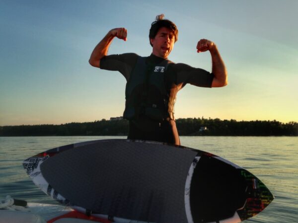 Geo ADK Surfing, aka “Champlaining” (Photo: Susan Bacot-Davis)