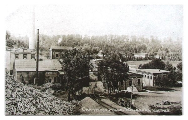 Willsboro Paper Mill, circa 1900 (Source: Antique Postcard)