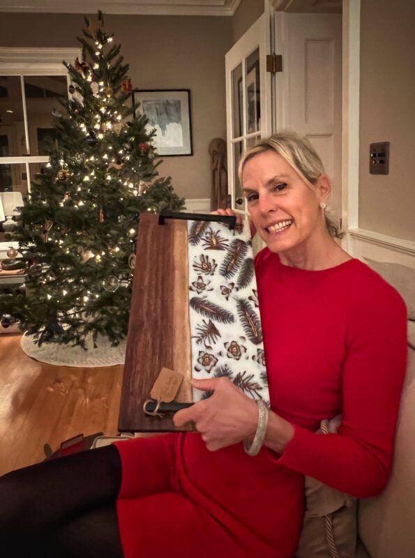 Susan with a Fav' Christmas Gift (Photo: Betsy Bacot)