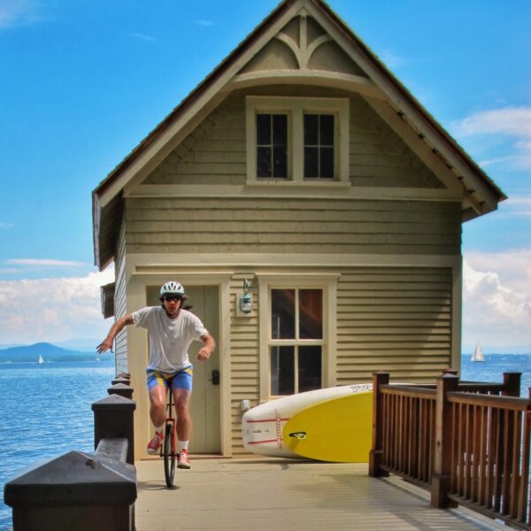 Geo Gangway Unicycling on July 11, 2010 (Photo: Susan Bacot-Davis)