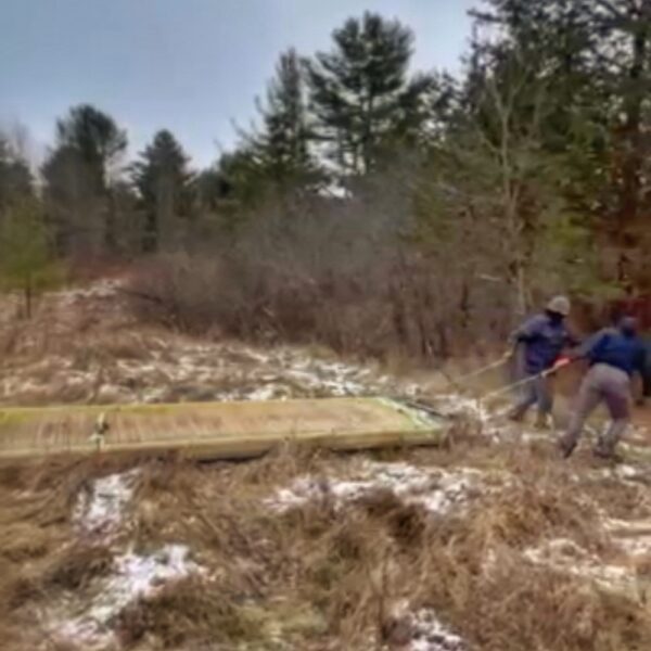 Glen and Tony Pull Cargo Sled​ (Photo: R.P. Murphy)