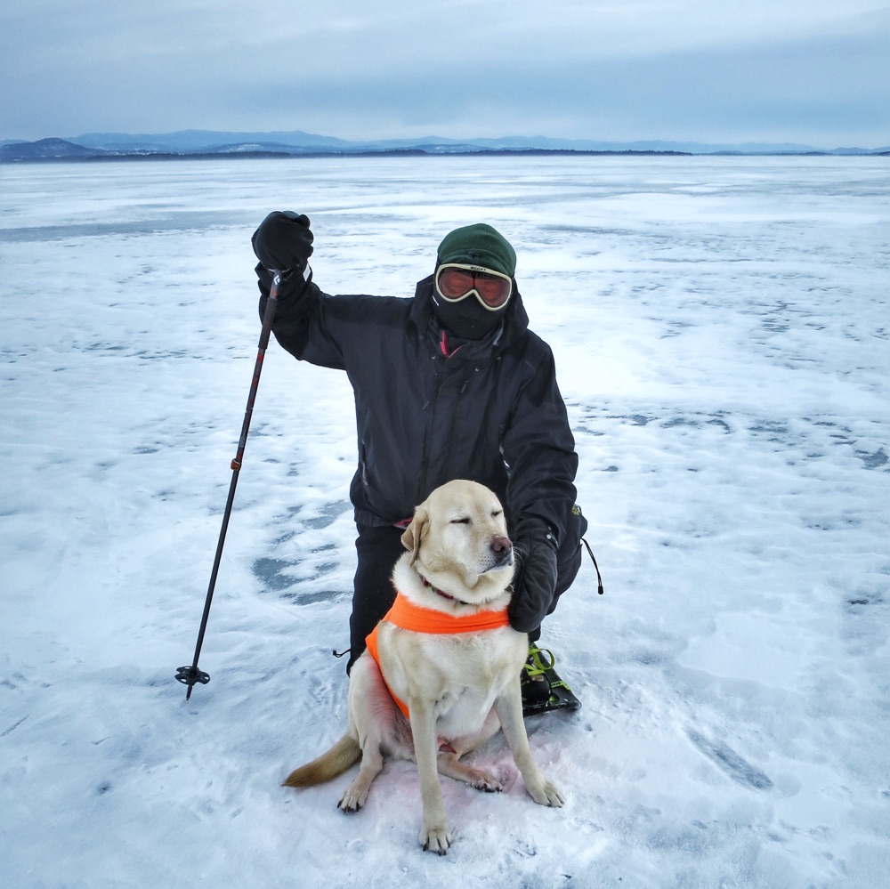 Griffin on Lake Champlain, February 2015 (Photo: Geo Davis)