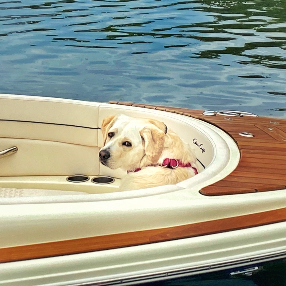 Carley on Chris-Craft, June 2022 (Photo: Geo Davis)