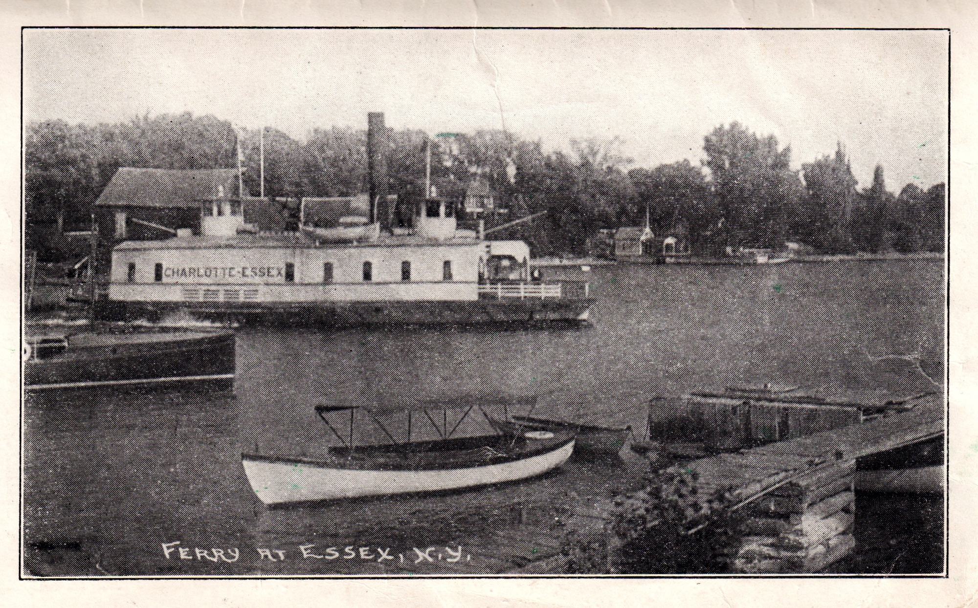 Charlotte-Essex Steam Ferry at Essex, NY (Source: Vintage Brochure)