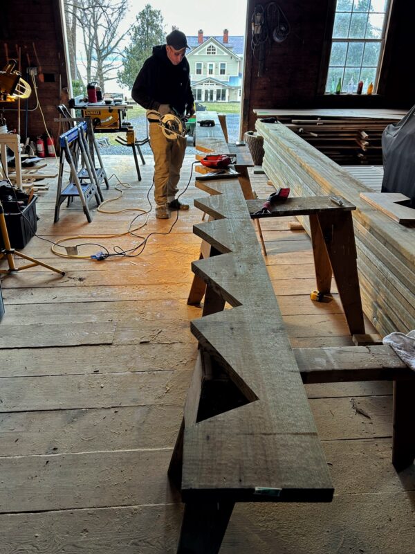 Tony Cutting Stair Stringers (Photo: Glen Gehrkens)