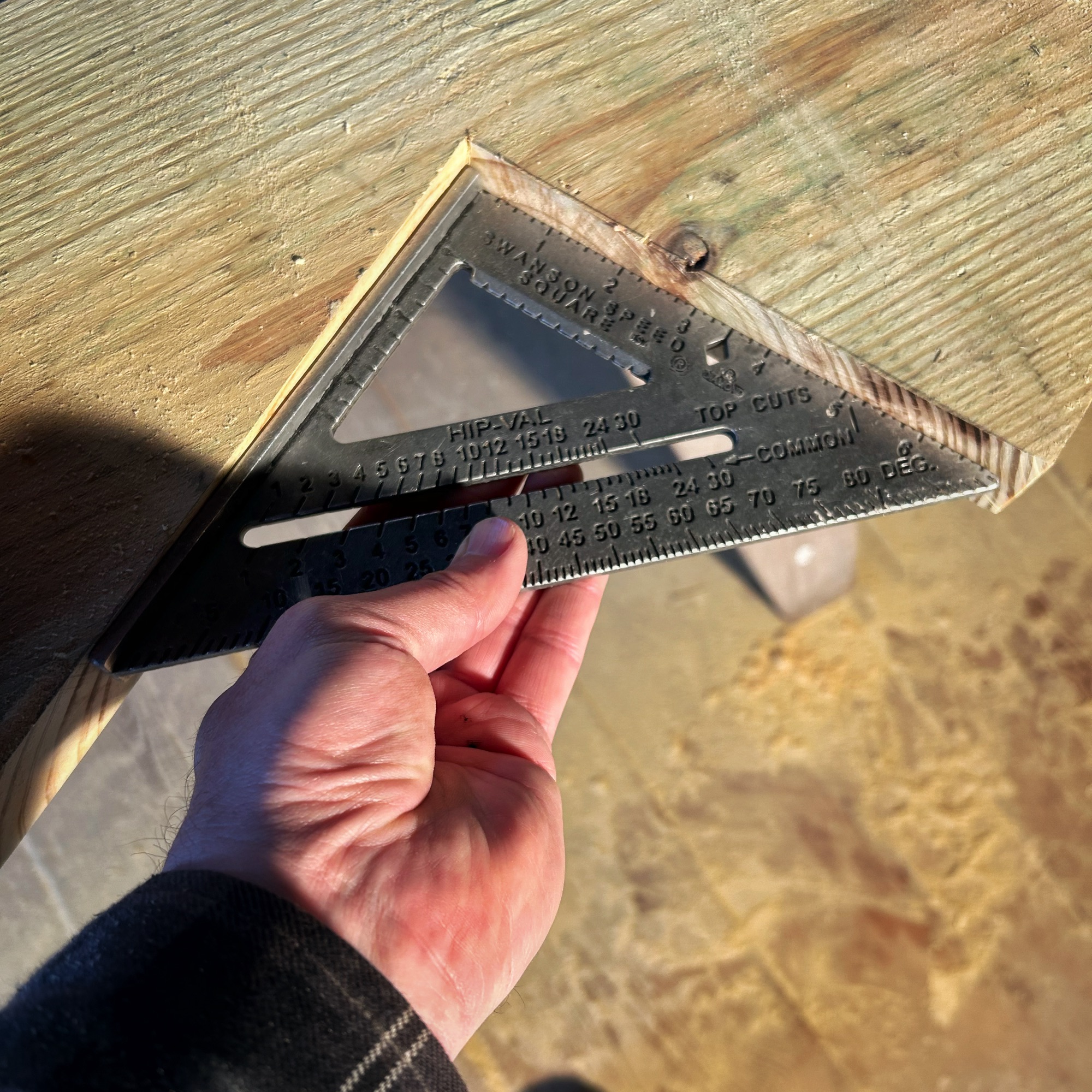 Checking Stringers for 90° (Photo: Glen Gehrkens)