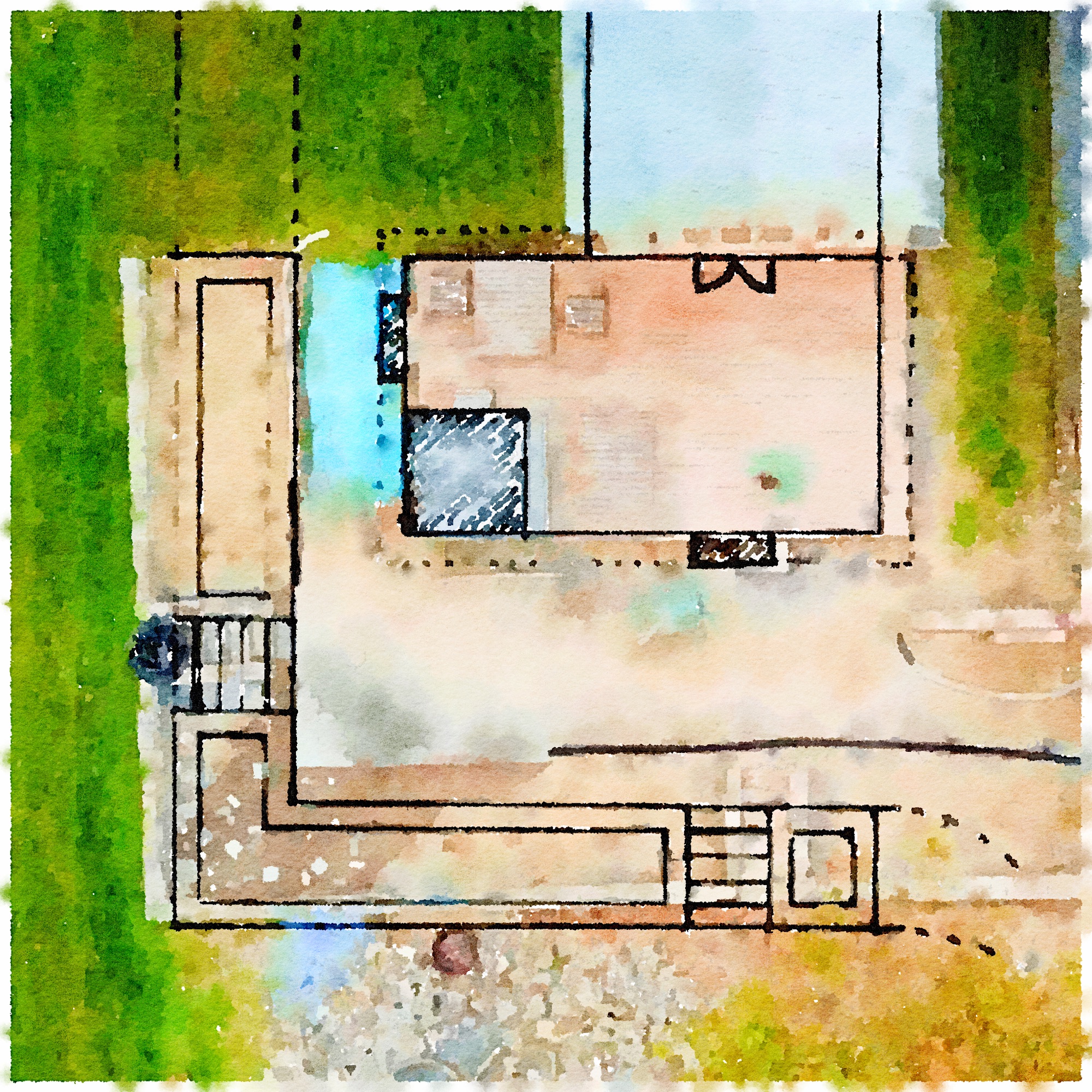 Tracing and Retracing the Sunken Courtyard (Source: Geo Davis)