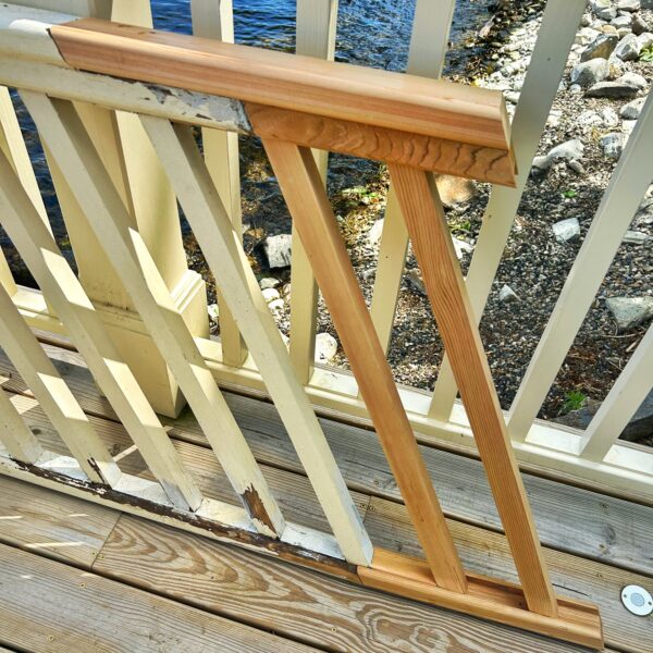 Rehabilitating Rotten Railings for Lakeside Staircase (Photo: Glen Gherkins)