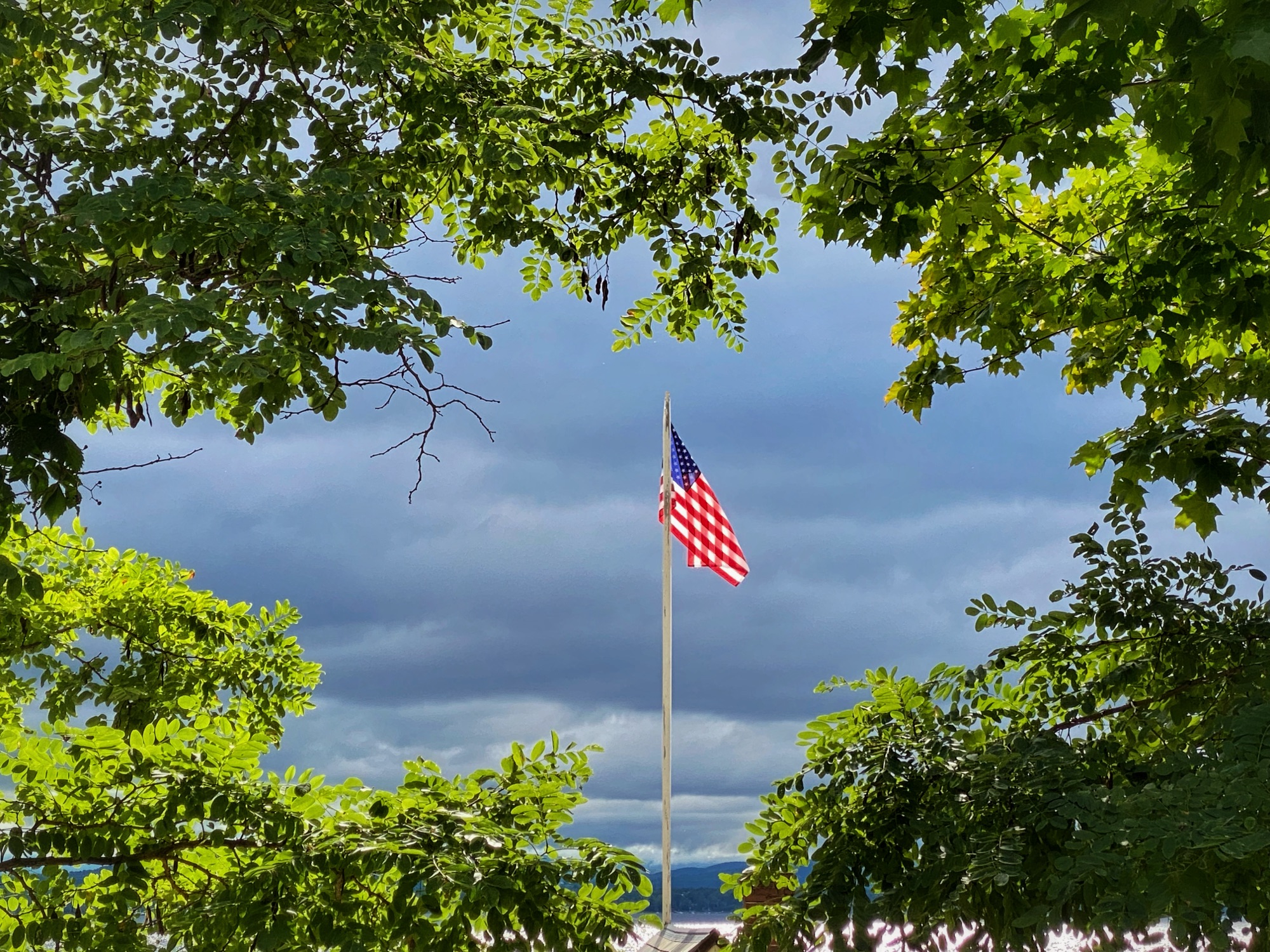 Memorial Day, Old Glory Atop Rosslyn Boathouse (Photo: Geo Davis)